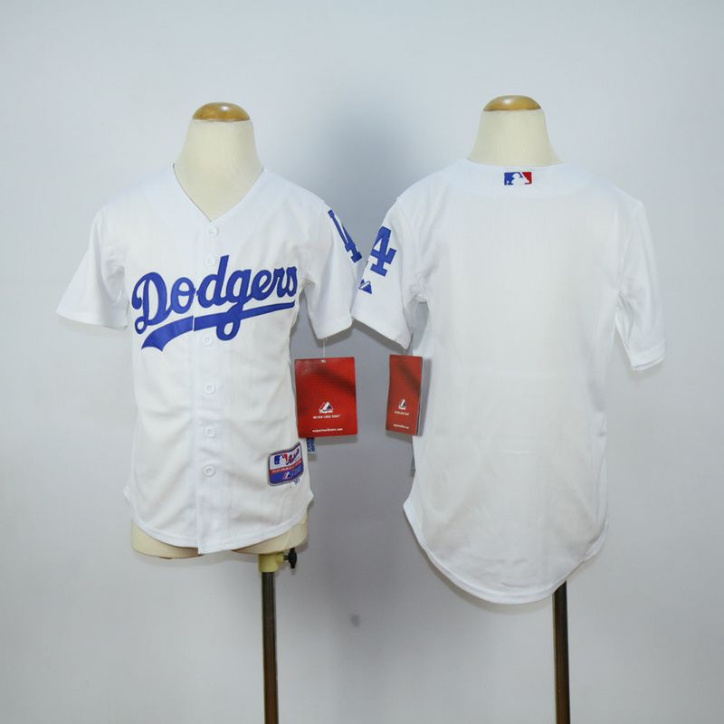 Youth Los Angeles Dodgers Blank White MLB Jerseys